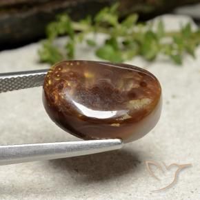 Ágata de fogo Multicolorido Natural 10.09ct, Chique, Opaco