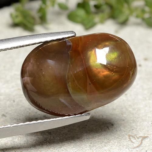 Ágata de fogo Multicolorido Natural 7.57ct, Chique, Opaco