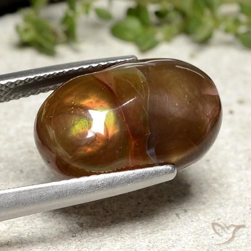 Ágata de fogo Multicolorido Natural 7.57ct, Chique, Opaco