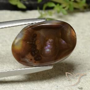 Ágata de fogo Multicolorido Natural 7.65ct, oval, Opaco