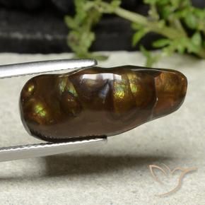 Ágata de fogo Multicolorido Natural 8.81ct, Chique, Opaco