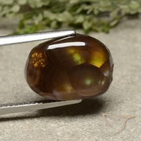 Ágata de fogo Multicolorido Natural 7.95ct, Chique, Opaco
