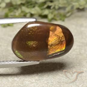 Ágata de fogo Multicolorido Natural 7.17ct, Chique, Opaco