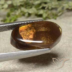Ágata de fogo Multicolorido Natural 7.17ct, Chique, Opaco
