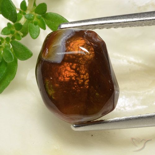 3.52ct Natural Multicolorido Ágata de fogo, Chique, Opaco