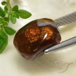 Ágata de fogo Multicolorido Natural 3.52ct, Chique, Opaco