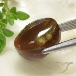 Ágata de fogo Multicolorido Natural 3.36ct, oval, Opaco