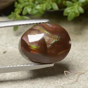 Ágata de fogo Multicolorido Natural 7.46ct, oval, Opaco