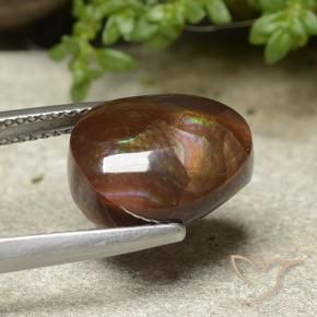 Ágata de fogo Multicolorido Natural 7.46ct, oval, Opaco
