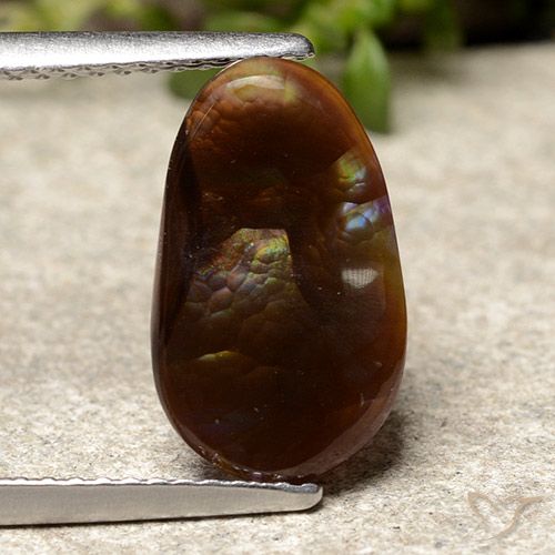 2.38ct Natural Multicolorido Ágata de fogo, oval, Opaco