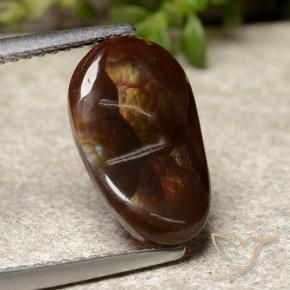 Ágata de fogo Multicolorido Natural 2.38ct, oval, Opaco