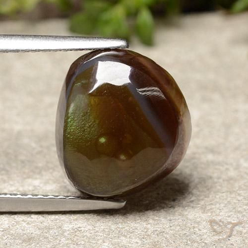 5.77ct Natural Multicolorido Ágata de fogo, Chique, Opaco
