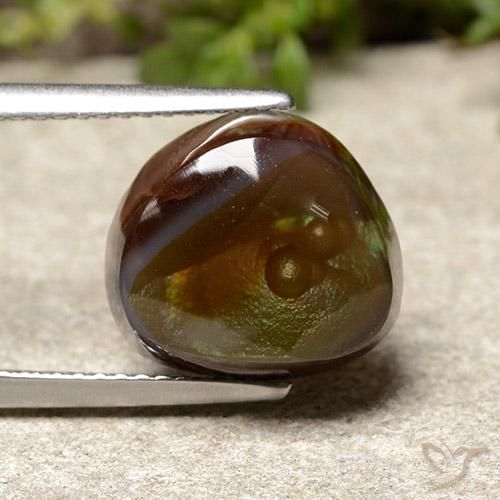 Ágata de fogo Multicolorido Natural 5.77ct, Chique, Opaco