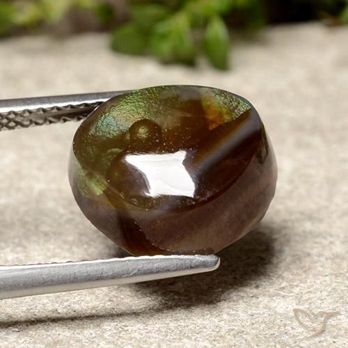 Ágata de fogo Multicolorido Natural 5.77ct, Chique, Opaco
