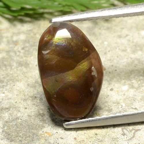 2.52ct Natural Multicolorido Ágata de fogo, Chique, Opaco