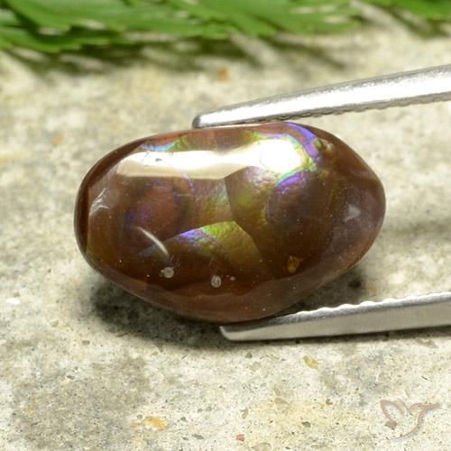 Ágata de fogo Multicolorido Natural 2.52ct, Chique, Opaco