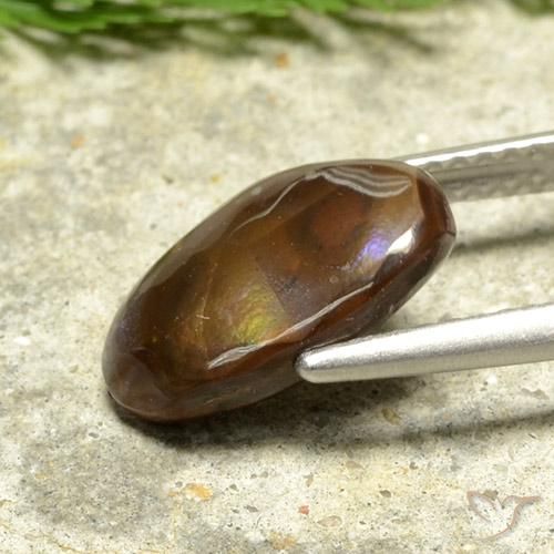 Ágata de fogo Multicolorido Natural 2.52ct, Chique, Opaco