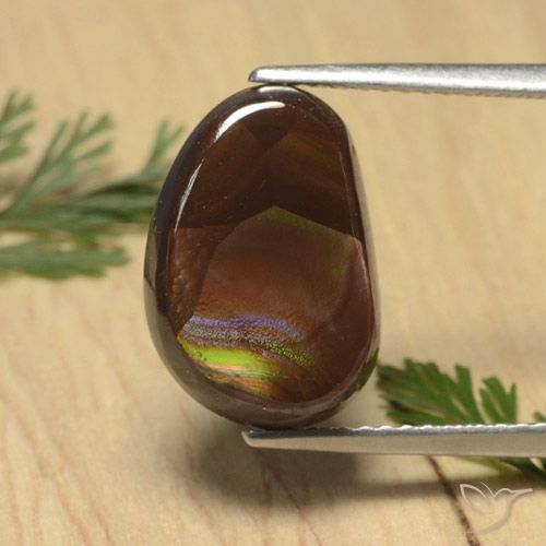 5.12ct Natural Multicolorido Ágata de fogo, Chique, Opaco