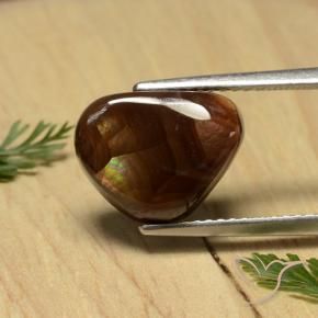 Ágata de fogo Multicolorido Natural 3.94ct, Trilhão, Opaco