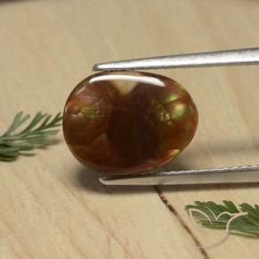 Ágata de fogo Multicolorido Natural 3.74ct, oval, Opaco