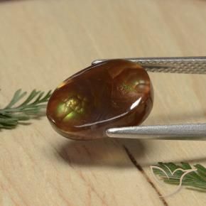 Ágata de fogo Multicolorido Natural 3.74ct, oval, Opaco