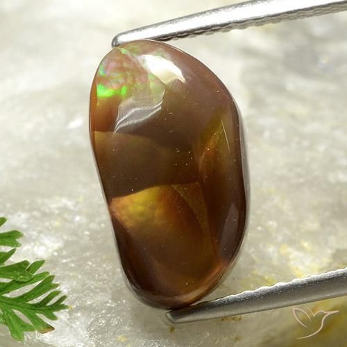 4.21ct Natural Multicolorido Ágata de fogo, Chique, Opaco