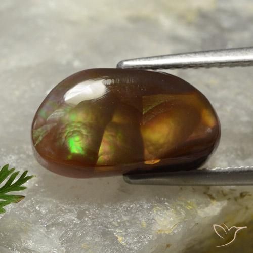 Ágata de fogo Multicolorido Natural 4.21ct, Chique, Opaco