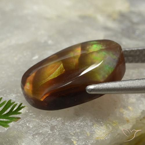 Ágata de fogo Multicolorido Natural 4.21ct, Chique, Opaco