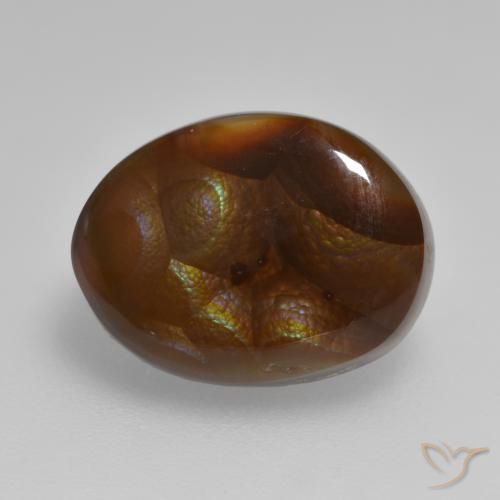 Ágata de fogo Multicolorido Natural 6.40ct, oval, Opaco