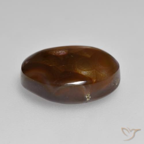 Ágata de fogo Multicolorido Natural 6.40ct, oval, Opaco