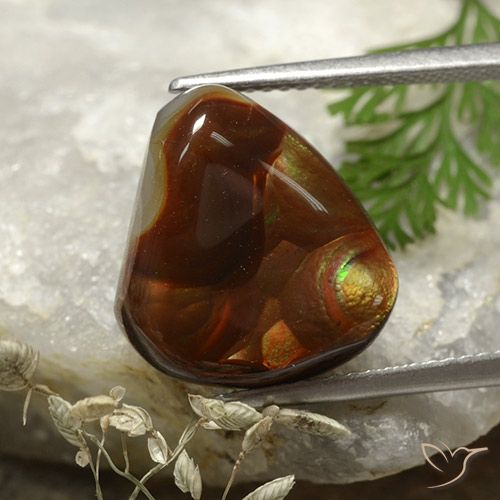 7.71ct Natural Multicolorido Ágata de fogo, Chique, Opaco