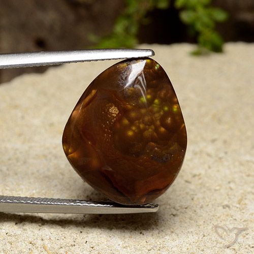 14.36ct Natural Multicolorido Ágata de fogo, Chique, Opaco, Photo A