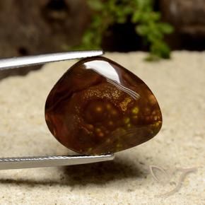 Ágata de fogo Multicolorido Natural 14.36ct, Chique, Opaco