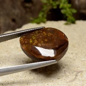 Ágata de fogo Multicolorido Natural 14.36ct, Chique, Opaco