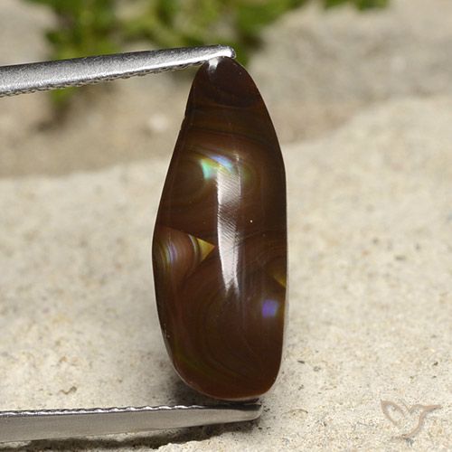 5.21ct Natural Multicolorido Ágata de fogo, Chique, Opaco