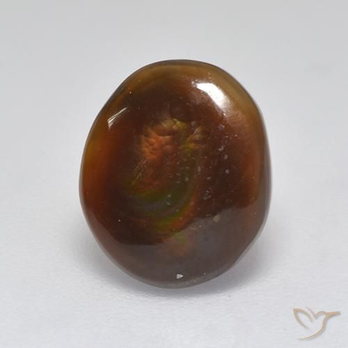 2.83ct Natural Multicolorido Ágata de fogo, oval, Translúcido