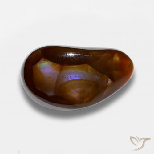 9.11ct Natural Multicolorido Ágata de fogo, Chique, Opaco