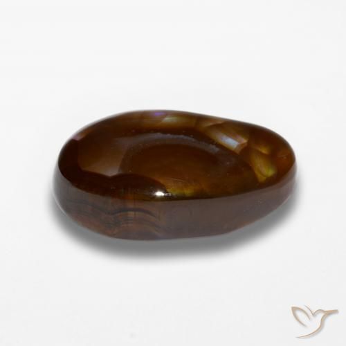 Ágata de fogo Multicolorido Natural 9.11ct, Chique, Opaco