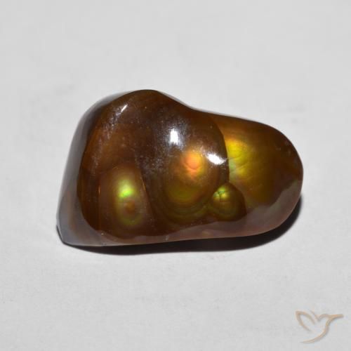 6.92ct Natural Multicolorido Ágata de fogo, Chique, Opaco
