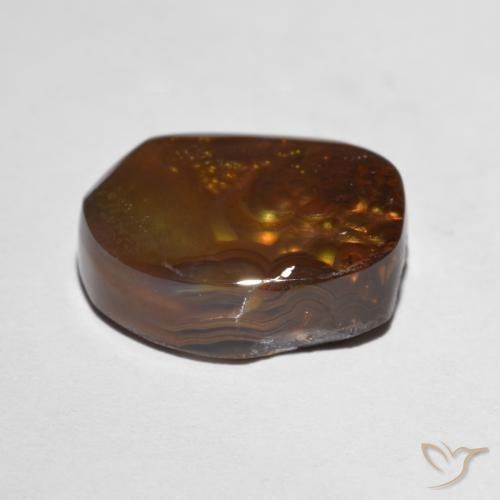 Ágata de fogo Multicolorido Natural 7.96ct, Chique, Opaco