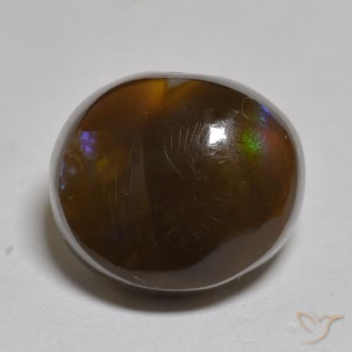 5.99ct Natural Multicolorido Ágata de fogo, Chique, Translúcido