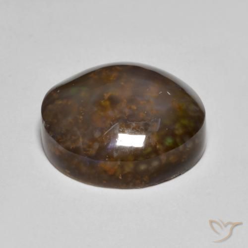 Ágata de fogo Multicolorido Natural 11.47ct, oval, Translúcido