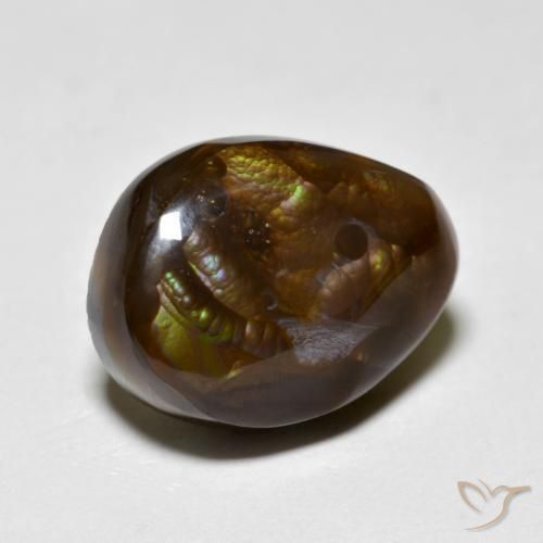 Ágata de fogo Multicolorido Natural 8.92ct, Chique, Opaco