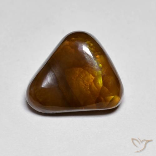 4.36ct Natural Multicolorido Ágata de fogo, Trilhão, Opaco