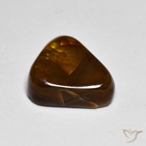 Ágata de fogo Multicolorido Natural 4.36ct, Trilhão, Opaco