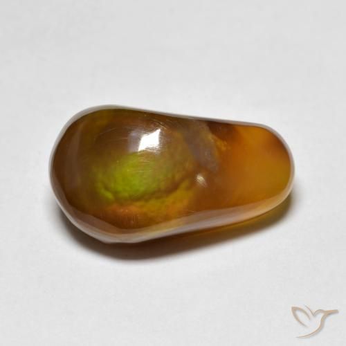 6.51ct Natural Multicolorido Ágata de fogo, Chique, Translúcido