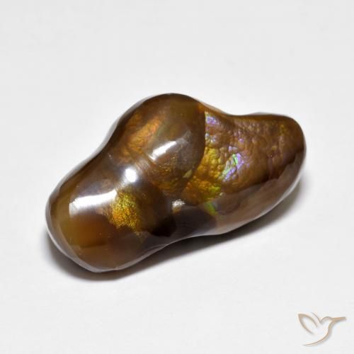 Ágata de fogo Multicolorido Natural 8.88ct, Chique, Opaco