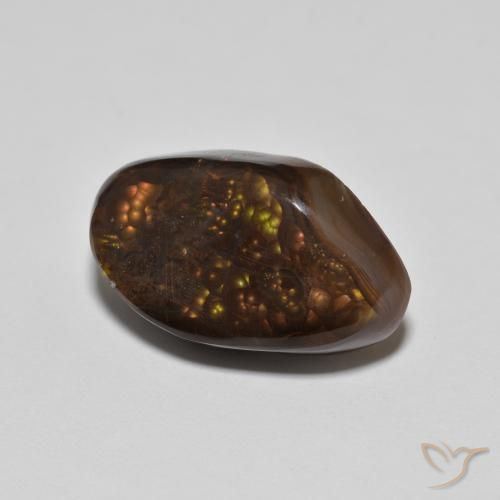 Ágata de fogo Multicolorido Natural 8.77ct, Chique, Opaco