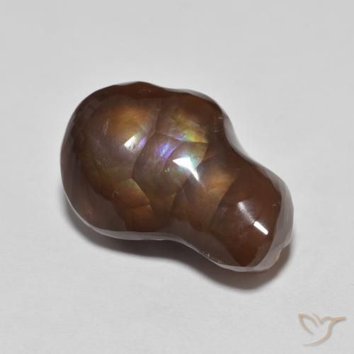 Ágata de fogo Multicolorido Natural 7.20ct, Chique, Opaco