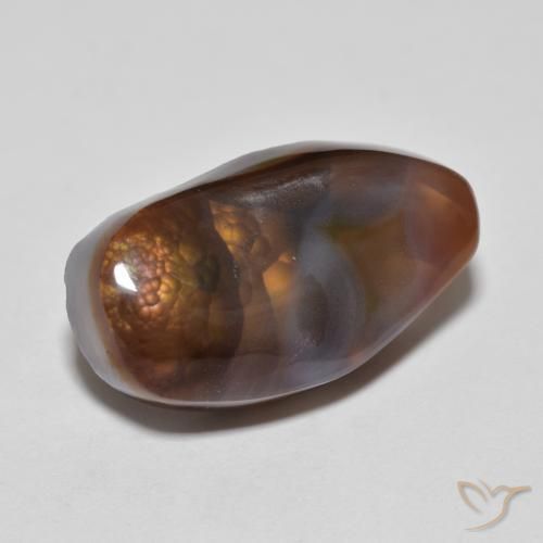Ágata de fogo Multicolorido Natural 8.43ct, Chique, Opaco